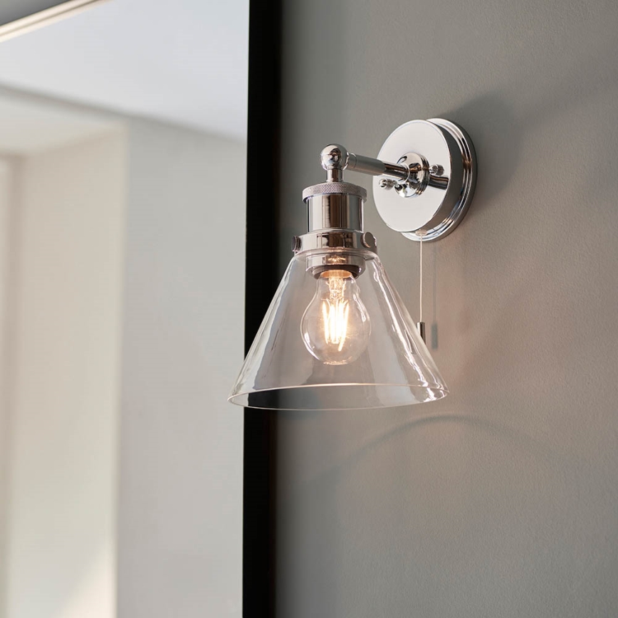 Endon 95513- Faretto da parete per bagno TOULON 1xE27/10W/230V IP44 cromo lucido