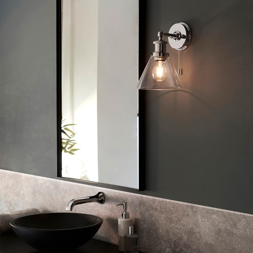 Endon 95513- Faretto da parete per bagno TOULON 1xE27/10W/230V IP44 cromo lucido