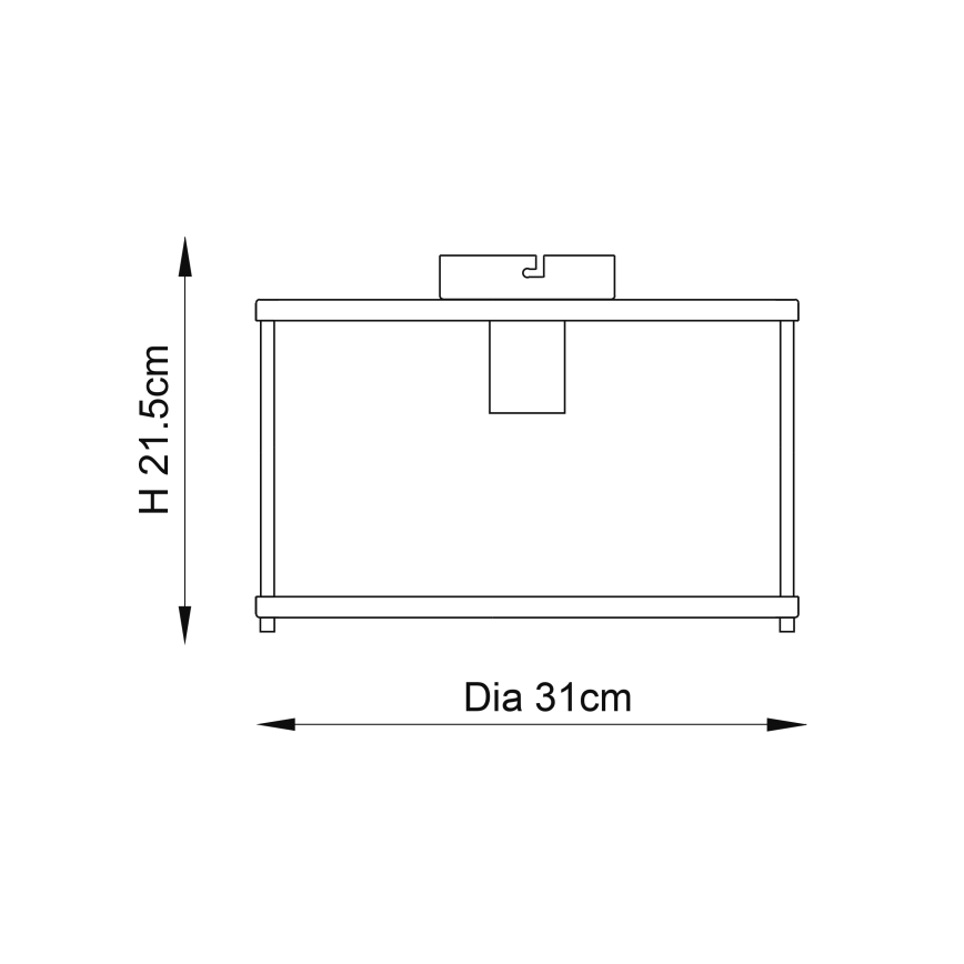 Endon 96150 - Plafoniera HOPTON 1xE27/10W/230V cromo lucido
