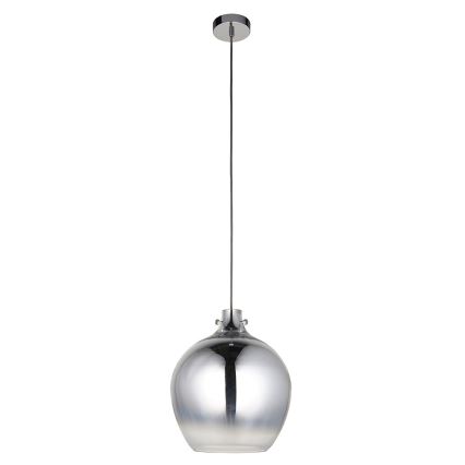 Endon 96442 - Lampadario a sospensione con filo PANTHER 1xE27/10W/230V cromo lucido/fumé