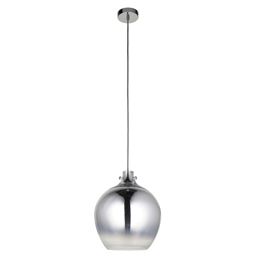Endon 96442 - Lampadario a sospensione con filo PANTHER 1xE27/10W/230V cromo lucido/fumé