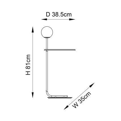 Endon 96713 - Lampada da terra HALO 1xG9/3W/230V nera