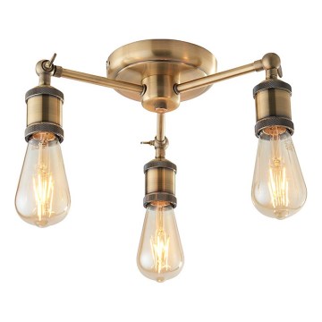 Endon 97243 - Faretto HAL 3xE27/10W/230V ottone