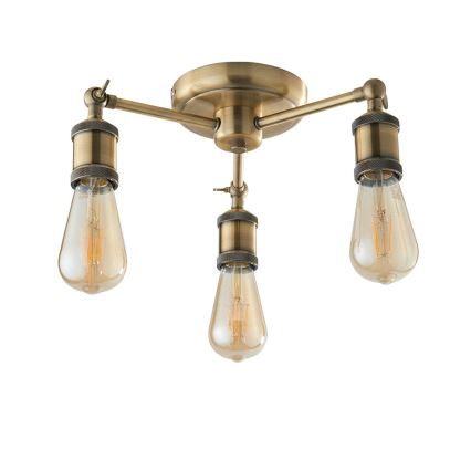 Endon 97243 - Faretto HAL 3xE27/10W/230V ottone