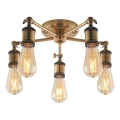 Endon 97244 - Faretto HAL 5xE27/10W/230V ottone