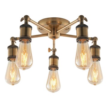 Endon 97244 - Faretto HAL 5xE27/10W/230V ottone