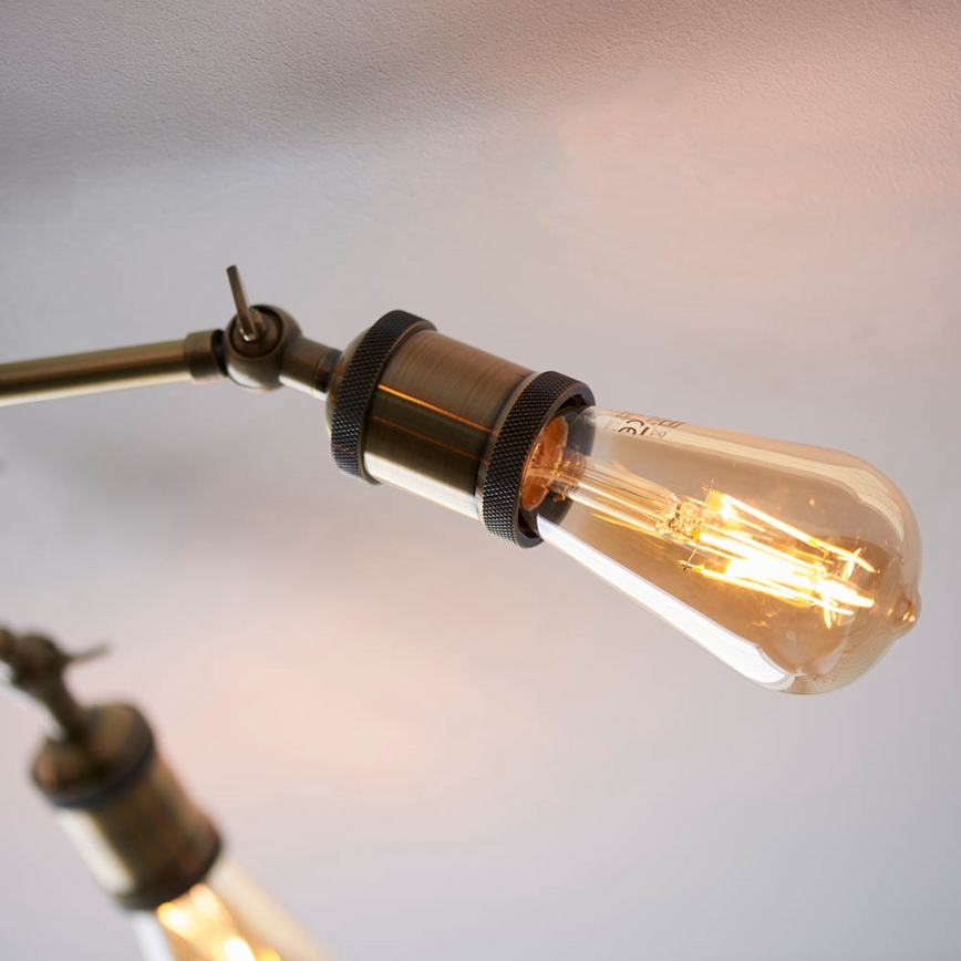 Endon 97244 - Faretto HAL 5xE27/10W/230V ottone