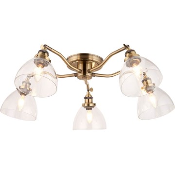 Endon 97248 - Faretto HANSEN 5xE14/7W/230V in ottone