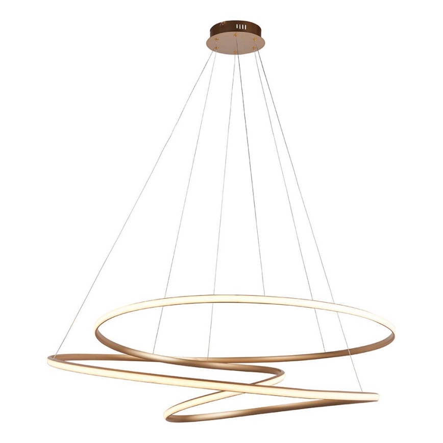 Endon 97645 - Lampadario dimmerabile su cavo TWIRL LED/131W/230V 3000K dorato