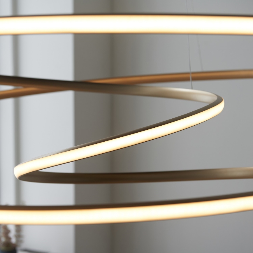 Endon 97645 - Lampadario dimmerabile su cavo TWIRL LED/131W/230V 3000K dorato
