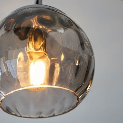 Endon 97971 - Plafoniera DIMPLE 3xE14/25W/230V cromo lucido/grigio fumé