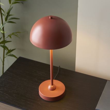 Endon 98496 - Lampada da tavolo SAROMA 1xE14/7W/230V color mattone