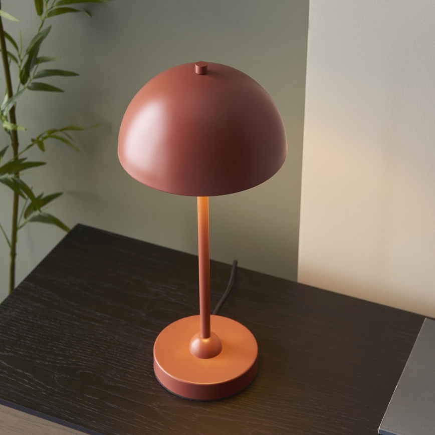 Endon 98496 - Lampada da tavolo SAROMA 1xE14/7W/230V color mattone