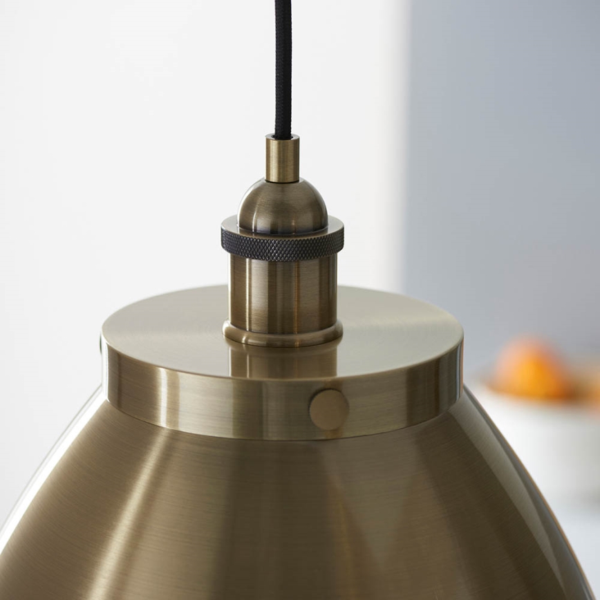 Endon 98744 - Lampadario a cavo FRANKLIN 1xE27/10W/230V ottone
