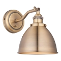 Endon 98746 - Faretto da parete FRANKLIN 1xE14/7W/230V ottone
