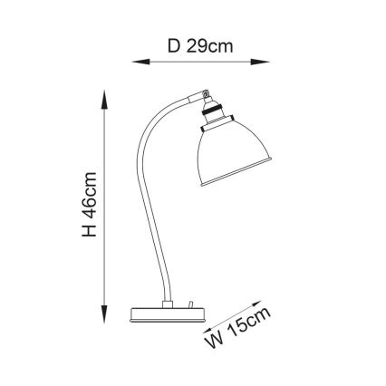 Endon 98747 - Lampada da tavolo FRANKLIN 1xE14/7W/230V ottone
