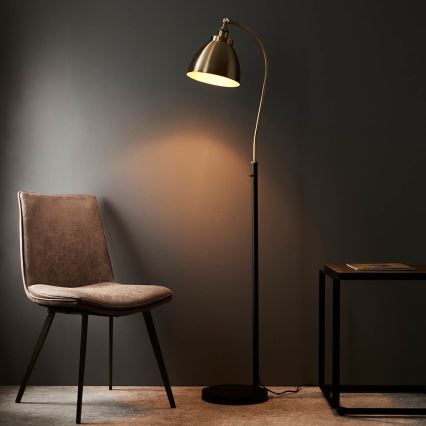 Endon 98748 - Lampada da terra FRANKLIN 1xE27/10W/230V ottone/nero