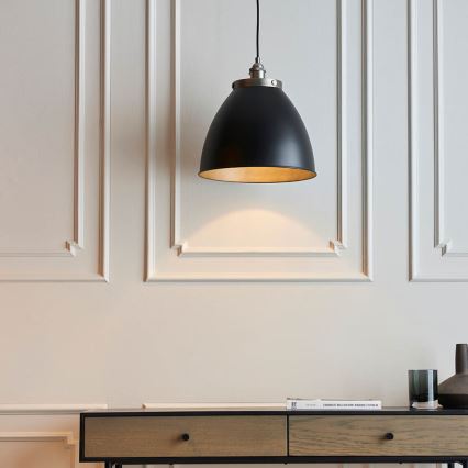 Endon 98749 - FRANKLIN Lampada a sospensione con cavo 1xE27/10W/230V nero/ottone