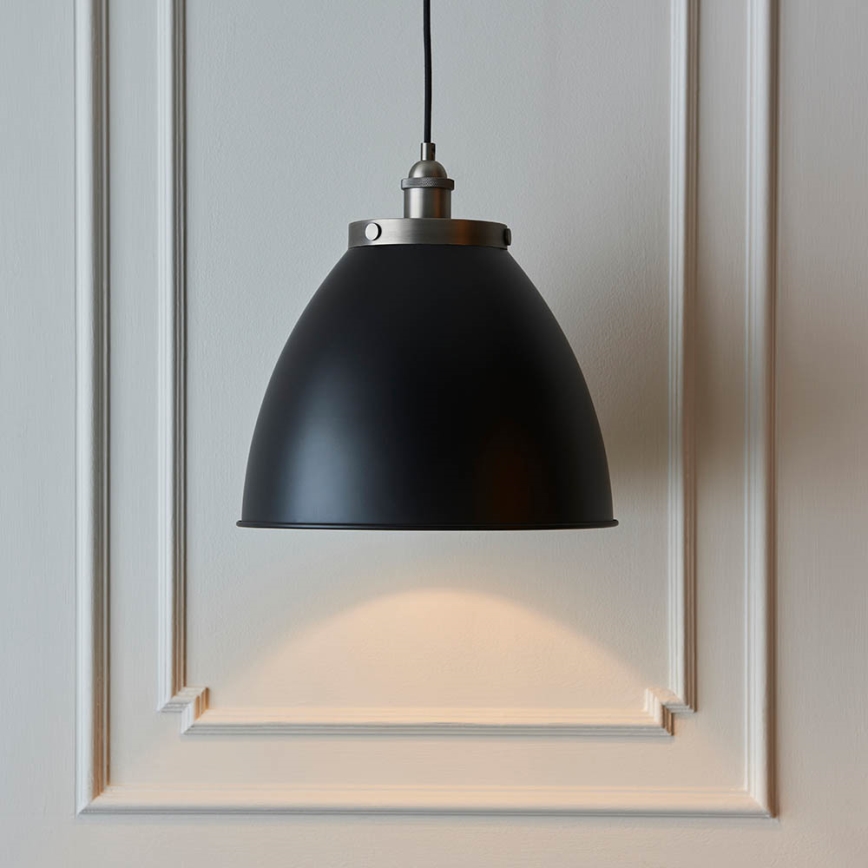Endon 98749 - FRANKLIN Lampada a sospensione con cavo 1xE27/10W/230V nero/ottone