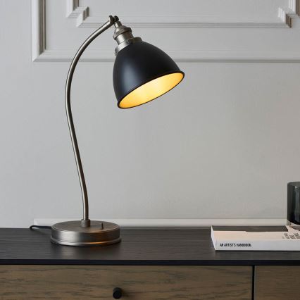 Endon 98752 - Lampada da tavolo FRANKLIN 1xE14/7W/230V cromo satinato/antracite