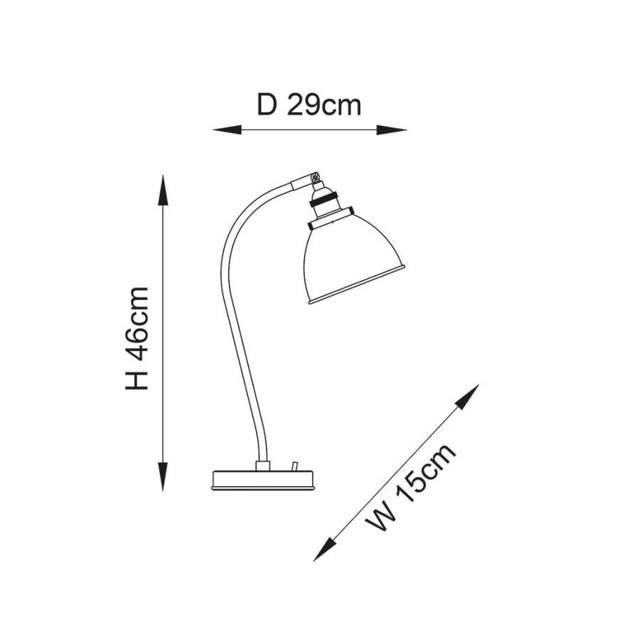 Endon 98752 - Lampada da tavolo FRANKLIN 1xE14/7W/230V cromo satinato/antracite