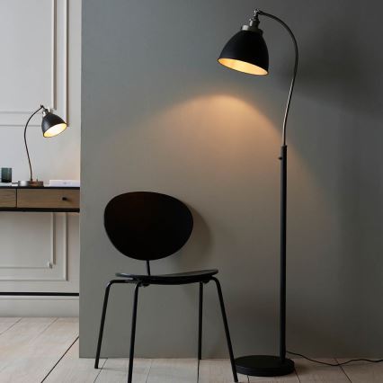 Endon 98753 - Lampada da terra FRANKLIN 1xE27/10W/230V cromo opaco/antracite