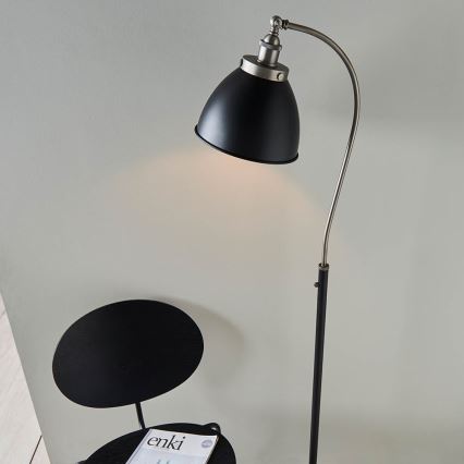 Endon 98753 - Lampada da terra FRANKLIN 1xE27/10W/230V cromo opaco/antracite