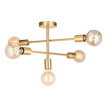 Endon 98786 - Lampadario a stelo SOHAN 5xE27/10W/230V ottone