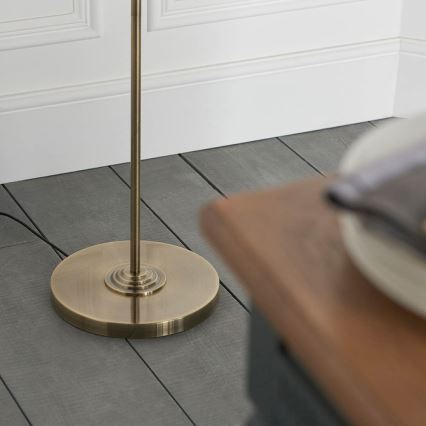 Endon 98935 - Lampada con piedistallo HIGHCLERE 3xE14/40W/230V bianco/ottone diametro 47 cm