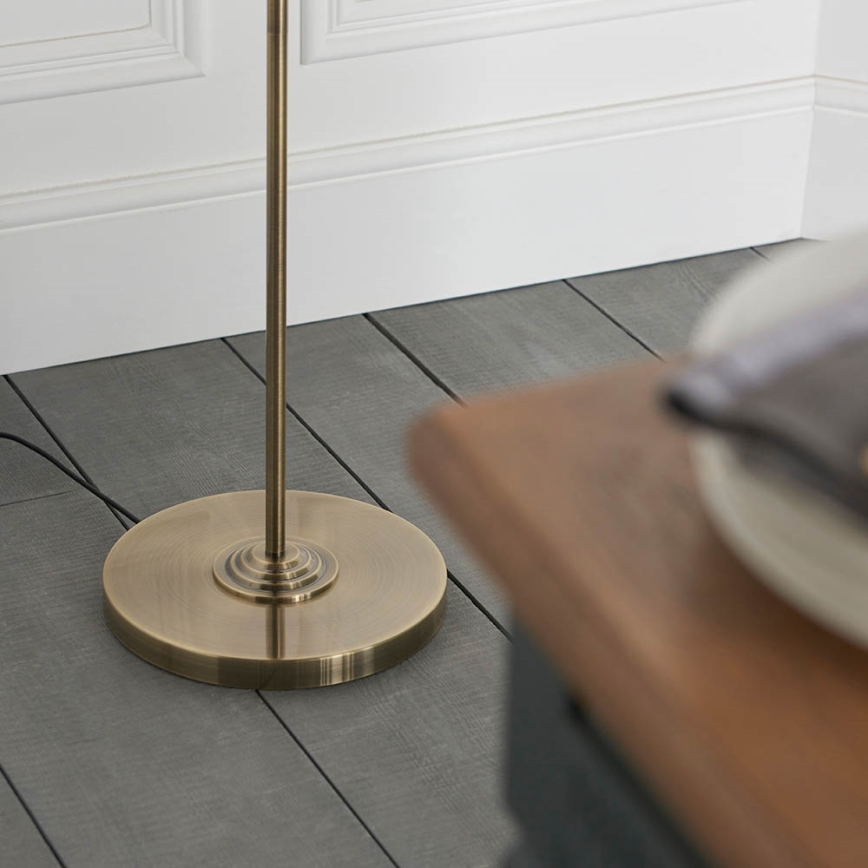 Endon 98935 - Lampada con piedistallo HIGHCLERE 3xE14/40W/230V bianco/ottone diametro 47 cm