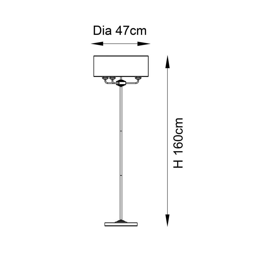 Endon 98935 - Lampada con piedistallo HIGHCLERE 3xE14/40W/230V bianco/ottone diametro 47 cm