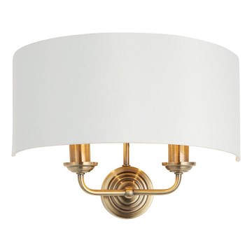 Endon 98937 - Applique HIGHCLERE 2xE14/40W/230V bianco/ottone