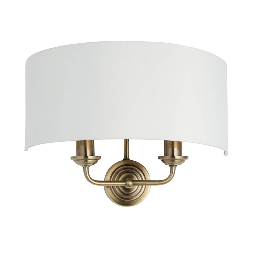 Endon 98937 - Applique HIGHCLERE 2xE14/40W/230V bianco/ottone