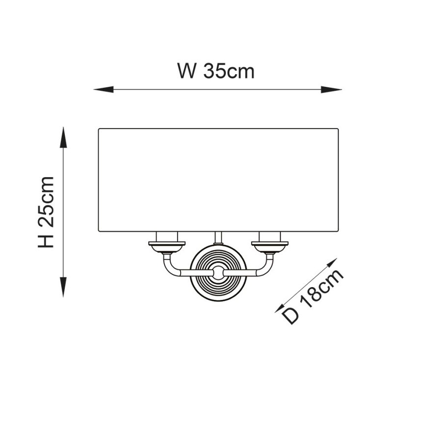 Endon 98937 - Applique HIGHCLERE 2xE14/40W/230V bianco/ottone