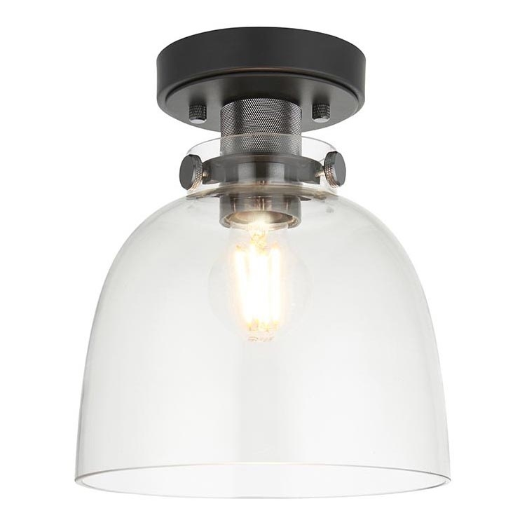 Endon 99106 - Plafoniera URBAN 1xE27/10W/230V nero/limpido