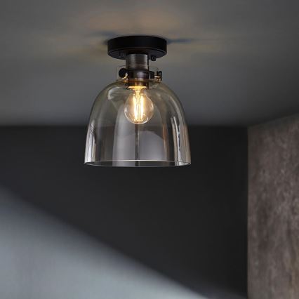 Endon 99106 - Plafoniera URBAN 1xE27/10W/230V nero/limpido