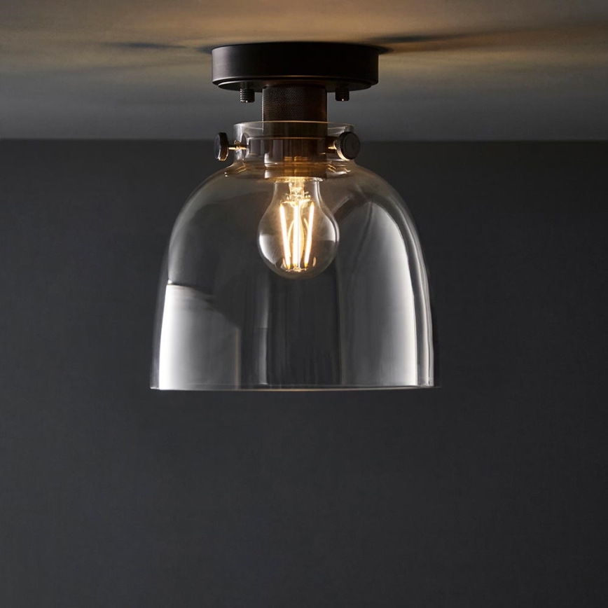 Endon 99106 - Plafoniera URBAN 1xE27/10W/230V nero/limpido