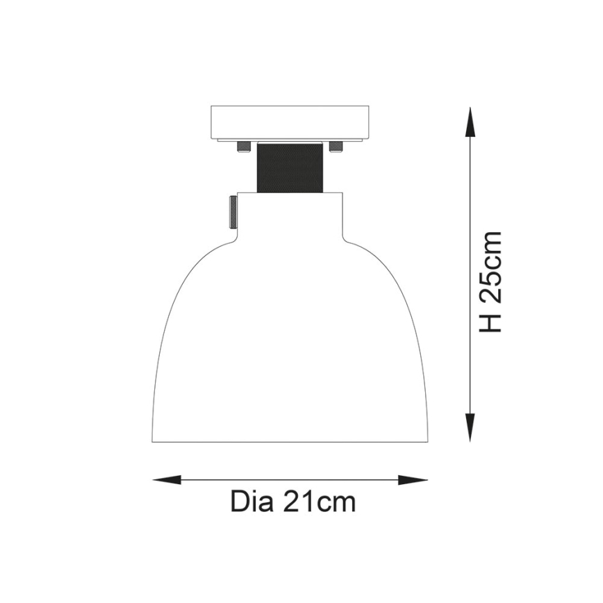 Endon 99106 - Plafoniera URBAN 1xE27/10W/230V nero/limpido