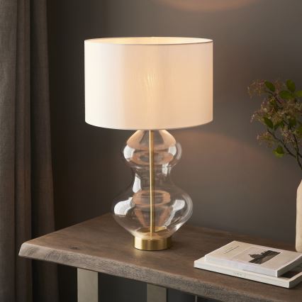 Endon 99110 - Lampada da tavolo dimmerabile KELDA 1xE27/10W/230V bianco/oro
