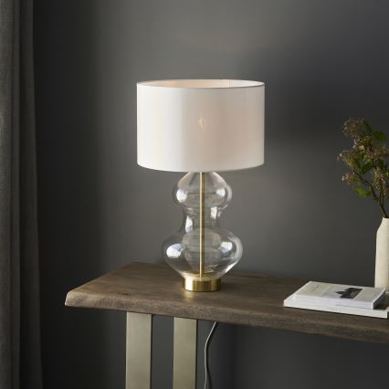 Endon 99110 - Lampada da tavolo dimmerabile KELDA 1xE27/10W/230V bianco/oro