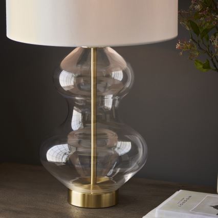 Endon 99110 - Lampada da tavolo dimmerabile KELDA 1xE27/10W/230V bianco/oro