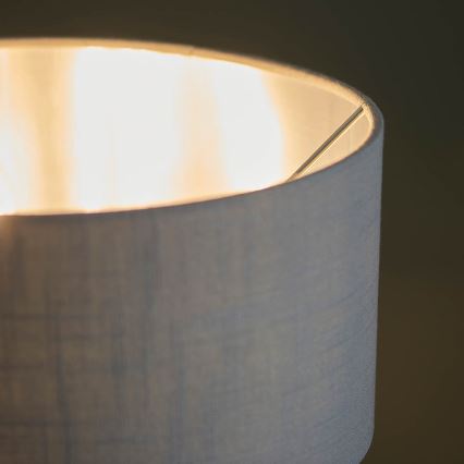 Endon 99149 - Lampada da tavolo HIGHCLERE 3xE14/18W/230V grigio/cromo lucido diametro 32 cm