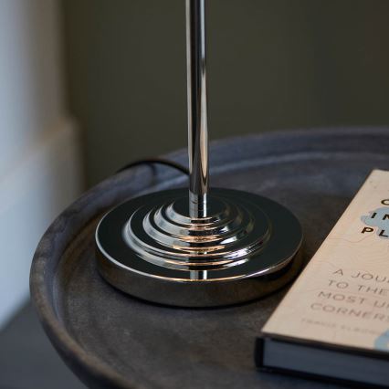 Endon 99149 - Lampada da tavolo HIGHCLERE 3xE14/18W/230V grigio/cromo lucido diametro 32 cm