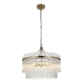 Endon 99166 - Lampadario a catena MARIETTA 5xE14/7W/230V ottone/trasparente