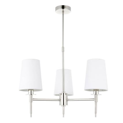 Endon 99455 - Lampadario a stelo 3xE14/6W/230V cromo lucido/bianco