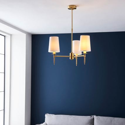 Endon 99456 - Lampadario a stelo 3xE14/6W/230V oro/bianco