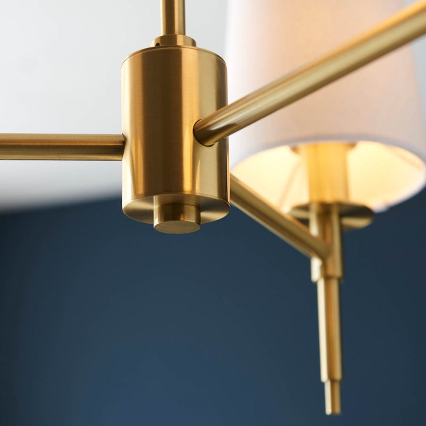 Endon 99456 - Lampadario a stelo 3xE14/6W/230V oro/bianco