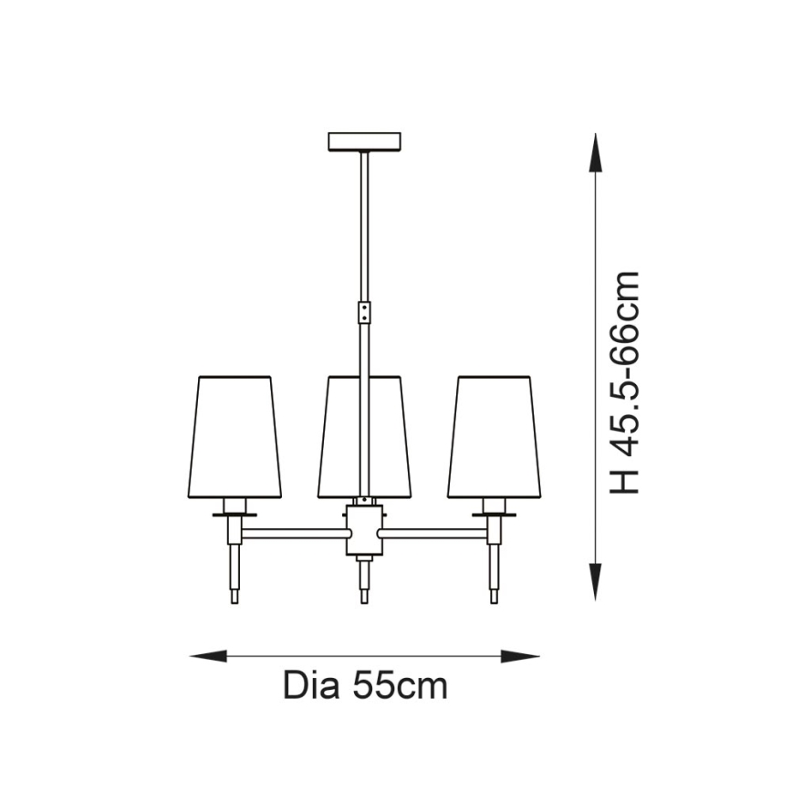 Endon 99456 - Lampadario a stelo 3xE14/6W/230V oro/bianco