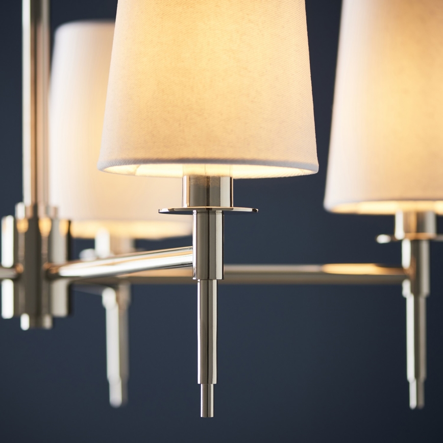 Endon 99457 - Lampadario a sospensione con catena 5xE14/6W/230V cromo lucido/bianco