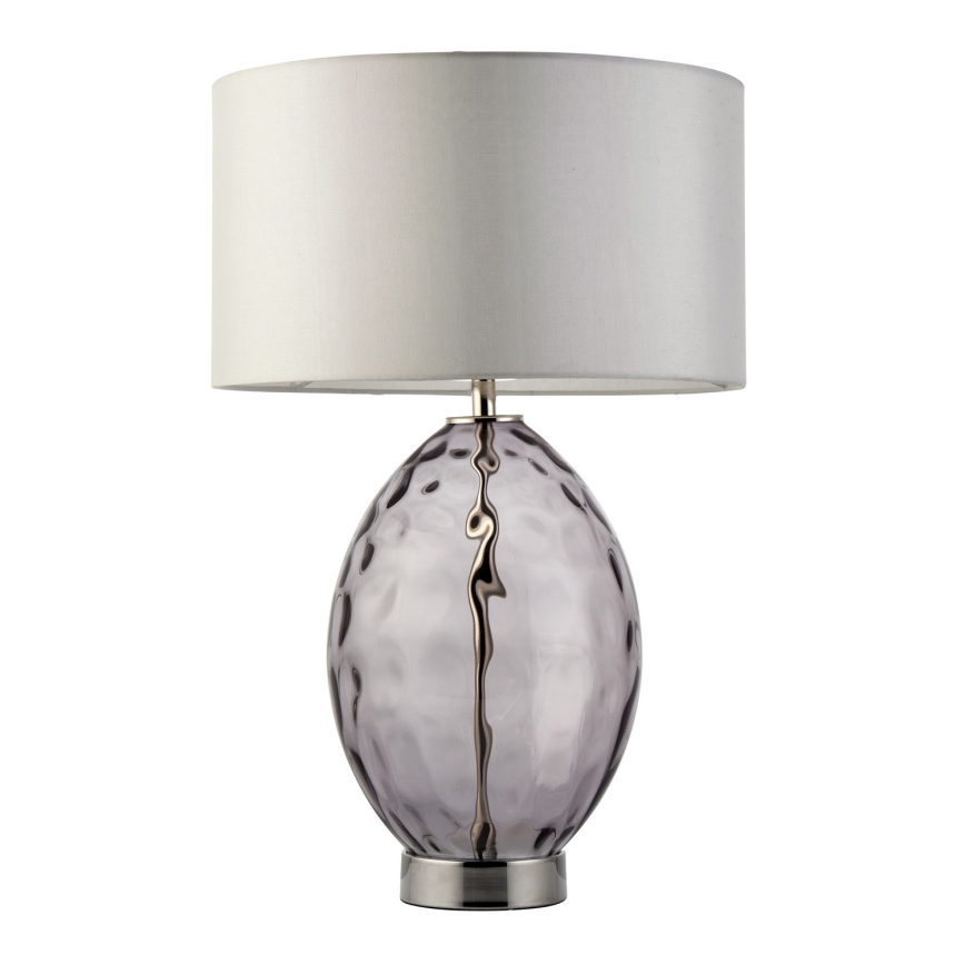 Endon 99581 - Lampada da tavolo dimmerabile ERIN 1xE27/10W/230V crema/cromo opaco/nero fumé